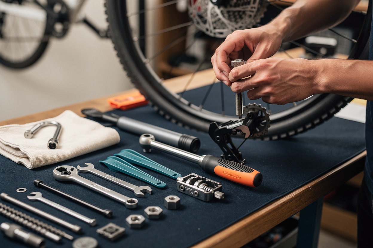 Harbor Light Bike Repair bike tools and workbench for same-day bike tune-ups and e-bike service in Tacoma, WA